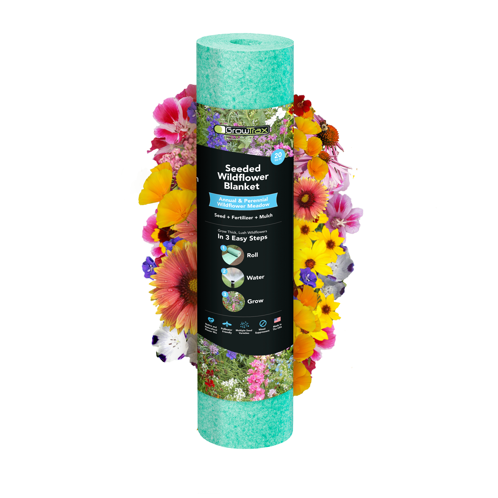 wildflower seed mulch Annual & Perennial Wildflower Meadow