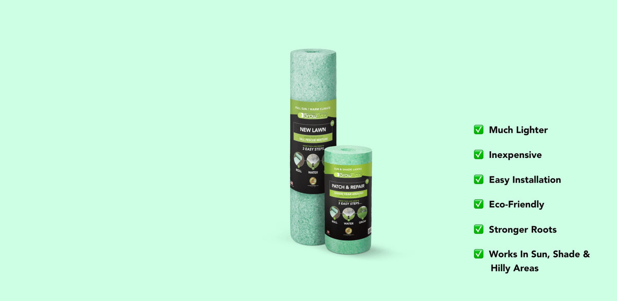 GrowTrax Grass Seed Rolls | Biodegradable Grass Seed Mats