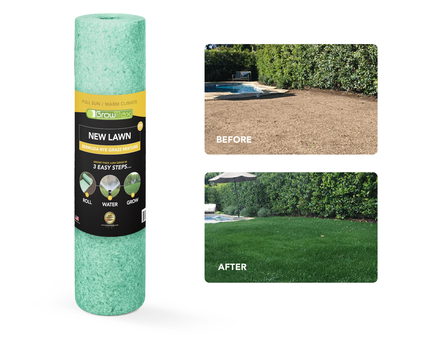 Growtrax New Lawn (200 sq ft roll)