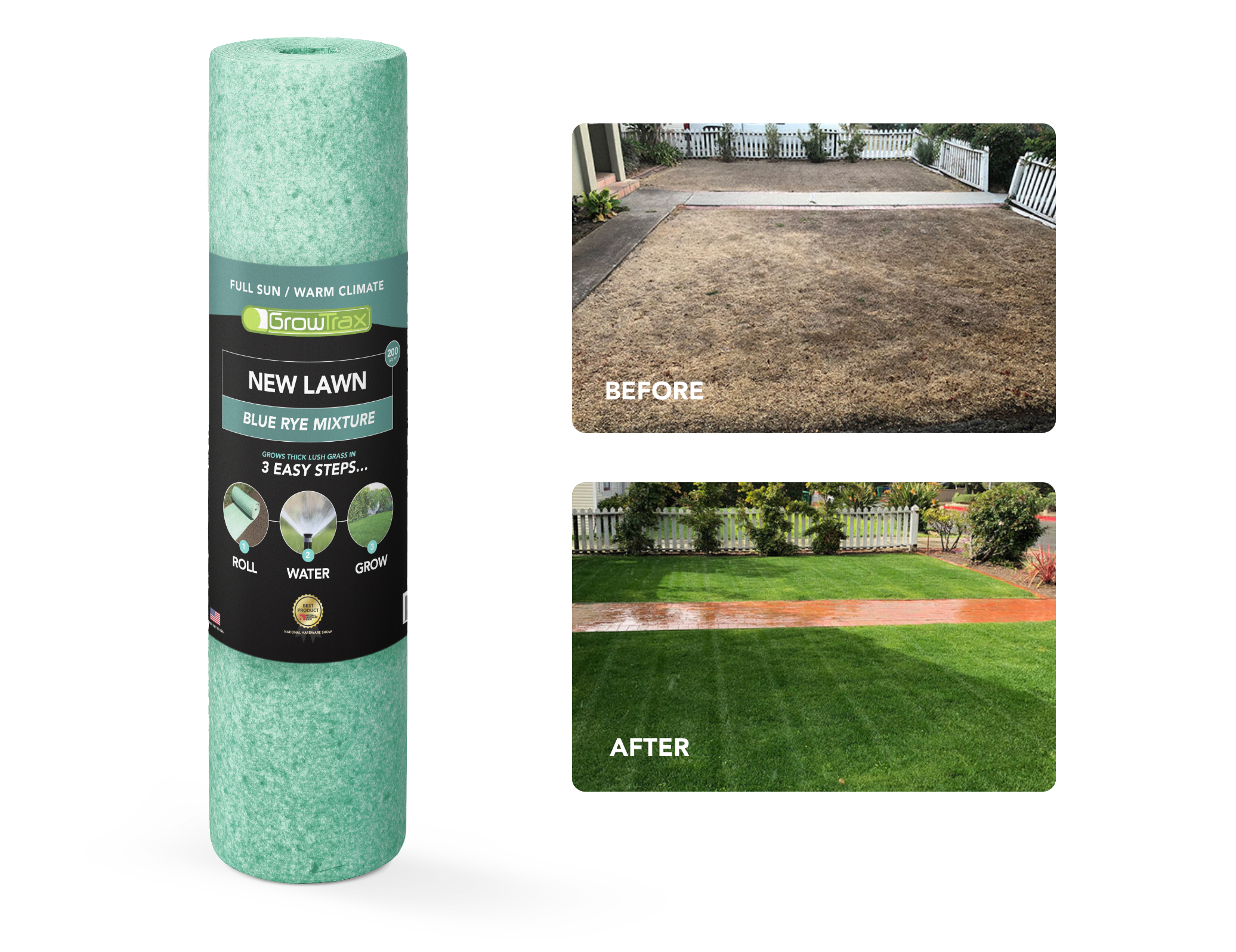 Growtrax New Lawn (200 sq ft roll)