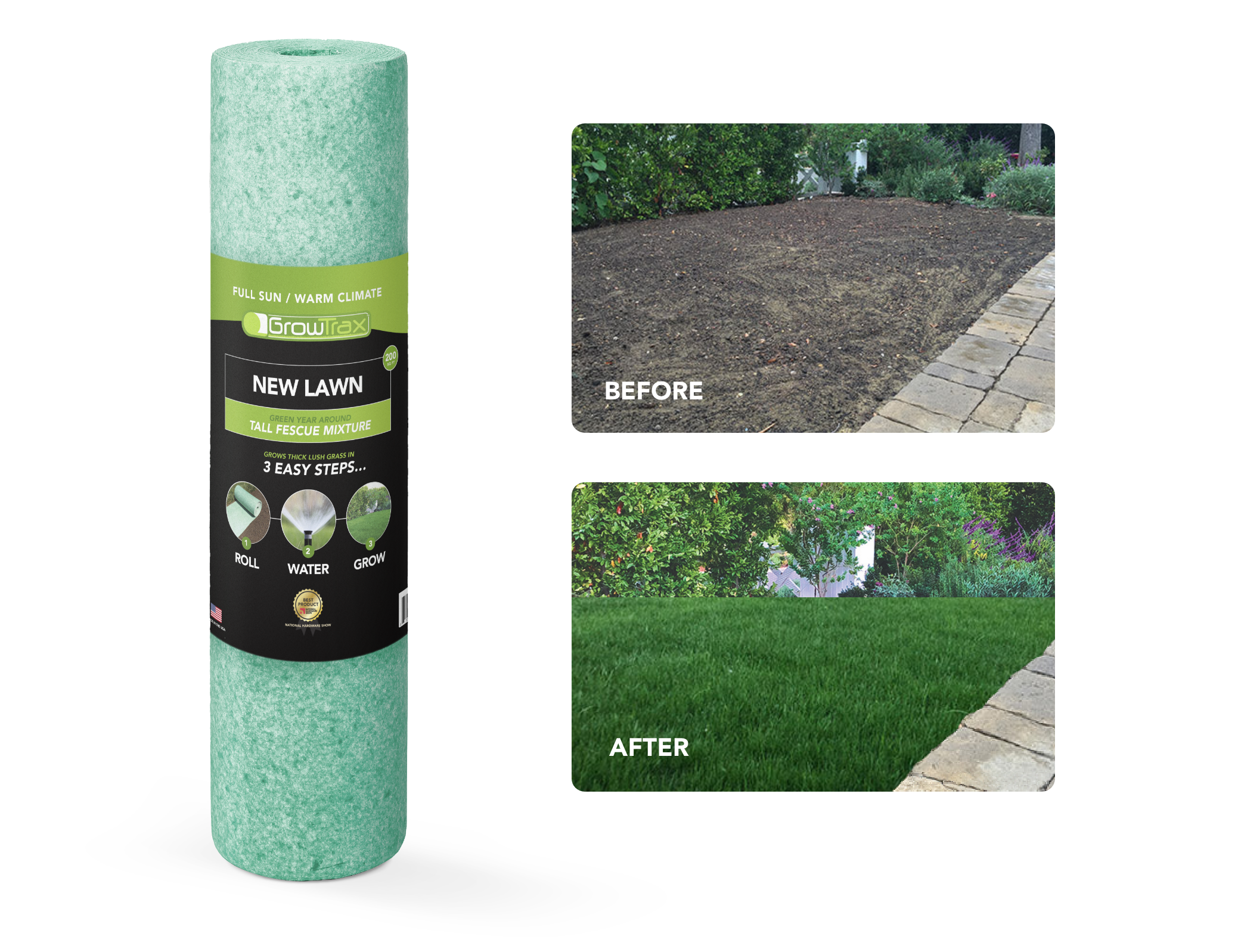 Growtrax New Lawn (200 sq ft roll)