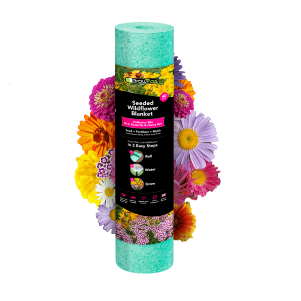 american seed wildflower blend bird and butterfly Pollinator Mix Bird, Butterfly & Honey Bee Wildflowers – GrowTrax Grass