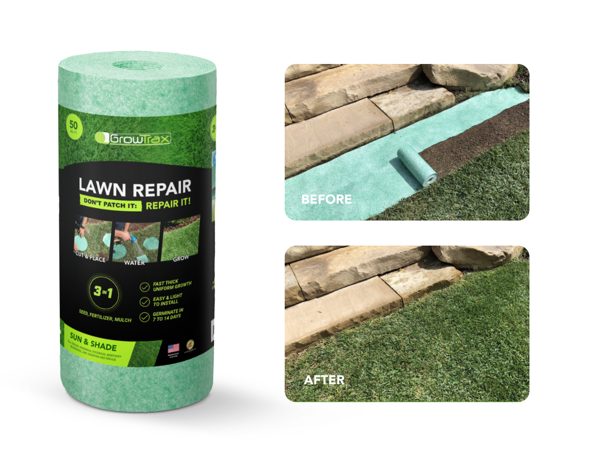 Lawn Repair Roll (50 sq ft roll) – GrowTrax Grass